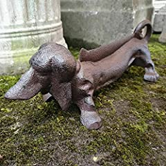 Cast Iron Daschund Boot Scraper Antique Sausage Dog, used for sale  Delivered anywhere in Ireland