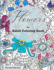 Flowers adult coloring for sale  Delivered anywhere in UK