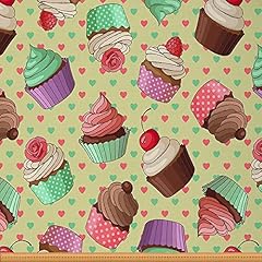 Sugar cupcakes fabric for sale  Delivered anywhere in UK