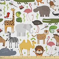 Lunarable safari fabric for sale  Delivered anywhere in UK