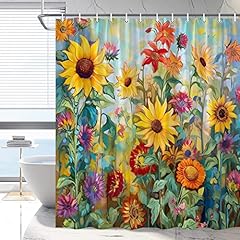 Sunflower shower curtain for sale  Delivered anywhere in USA 
