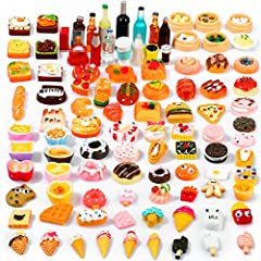 SKYLETY 100 Pieces Miniature Food Drinks Toys Mixed, used for sale  Delivered anywhere in UK