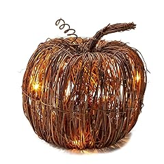 Rattan lighted pumpkin for sale  Delivered anywhere in USA 