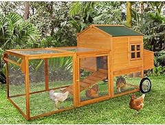 Unionline 254cm Large Chicken Coop Outdoor Wooden Hen for sale  Delivered anywhere in UK