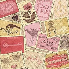 Servietten romantic stamps gebraucht kaufen  Wird an jeden Ort in Deutschland