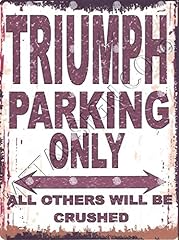 Triumph parking sign for sale  Delivered anywhere in UK