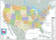 Political map usa for sale  Delivered anywhere in UK