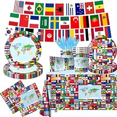 International flags tableware for sale  Delivered anywhere in USA 