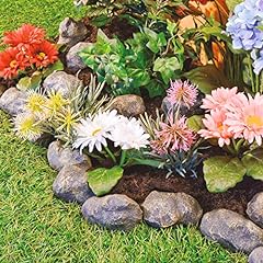 14 Piece Stone Effect Plastic Garden Edging - Hammer-In for sale  Delivered anywhere in UK