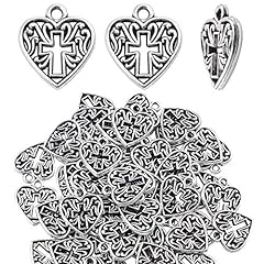 Heart cross charms for sale  Delivered anywhere in USA 