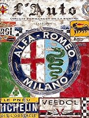 Occasion, Vvision Alfa Romeo Milano l'art Fer Peinture Tin Mur d'occasion  Livré partout en France