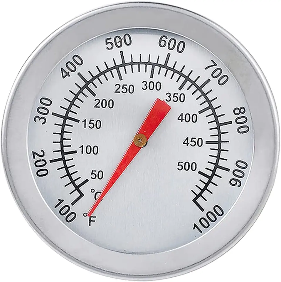 SANON Bbq Thermometer Roestvrijstalen Houtskoolgrill Roker Temperatuurmeter Pit Bbq Grillthermometer Met Analoge Schaalverdeling Buiten Bbq Roken, gebruikt tweedehands  