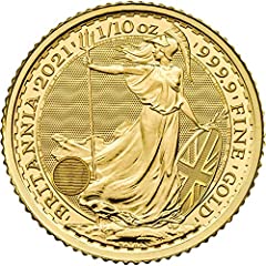 Moneta Britannica in oro puro da 10 sterline usato  Spedito ovunque in Italia 