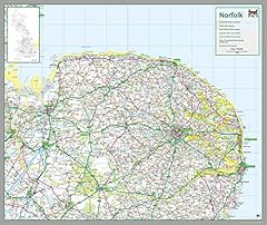 Norfolk county map for sale  Delivered anywhere in UK