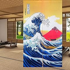 Japanese NOREN Room Divider Cotton Curtain "Sawano Tsuru" Crane 41 x 88.5 cm 