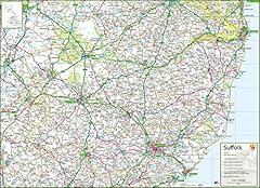 Suffolk county map for sale  Delivered anywhere in UK