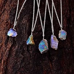 Real Ethiopian Opal Rough Crystals Pendant Necklace for sale  Delivered anywhere in Canada