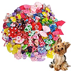 Used, Symphonyw Dog Hair Bow, 20Pcs Mix Colors Pet Dog Cat for sale  Delivered anywhere in UK