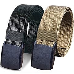 WYuZe 2 Pack Nylon Belt Outdoor Military Web Belt 1.5" for sale  Delivered anywhere in USA 