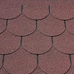 Felt Shingles Antique Red Fishscale 5 Tab Shed Roofing for sale  Delivered anywhere in UK