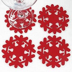 Snowflakes felt coasters for sale  Delivered anywhere in USA 