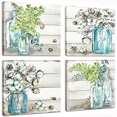 Flower Painting Wall Art Watercolor MasonJar Floral for sale  Delivered anywhere in Canada