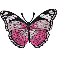 Pink butterfly embroidered for sale  Delivered anywhere in UK