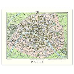 Vintage paris map for sale  Delivered anywhere in USA 