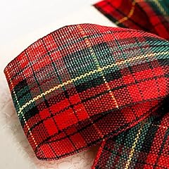 Tartan ribbon 25mm for sale  Delivered anywhere in UK