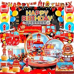 Firetruck birthday supplies for sale  Delivered anywhere in UK