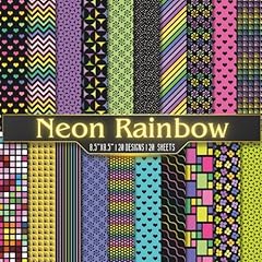Neon rainbow patterns d'occasion  Livré partout en France
