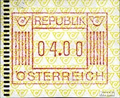 Austria atm1 4.00 usato  Spedito ovunque in Italia 