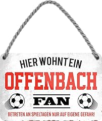 Blechschild ffenbach fan gebraucht kaufen  Wird an jeden Ort in Deutschland