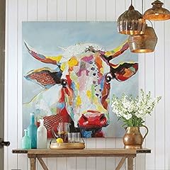 Colorful cow paintings for sale  Delivered anywhere in USA 