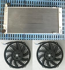 Aluminum radiator 2xfans for sale  Delivered anywhere in UK