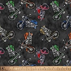 Motorcycles cotton fabric for sale  Delivered anywhere in USA 