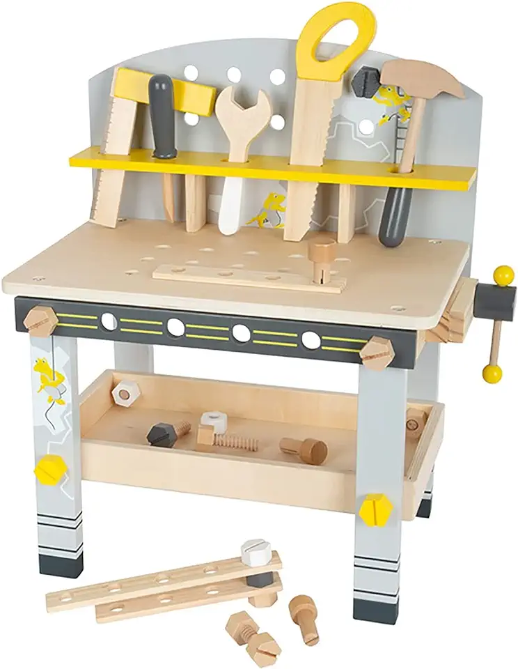 small foot werkbank Miniwob van hout, met uitgebreide accessoires en schroefset, voor kinderen vanaf 3 jaar, 11805 tweedehands  