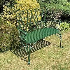 Green garden bench for sale  Delivered anywhere in UK