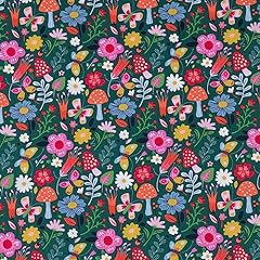 Mushroom floral cotton for sale  Delivered anywhere in USA 