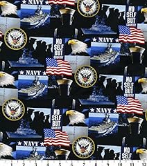 Cotton navy patriotic for sale  Delivered anywhere in USA 