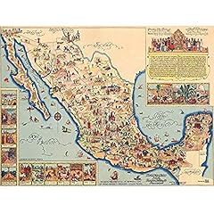 Pictorial map mexico d'occasion  Livré partout en France
