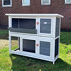 BUNNY BUSINESS 4ft 2-Tier Double Decker Rabbit/Guinea for sale  Delivered anywhere in UK