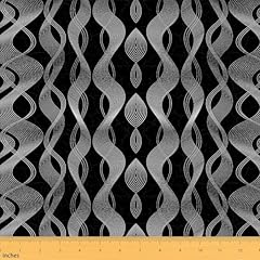 Silver black fabric for sale  Delivered anywhere in UK