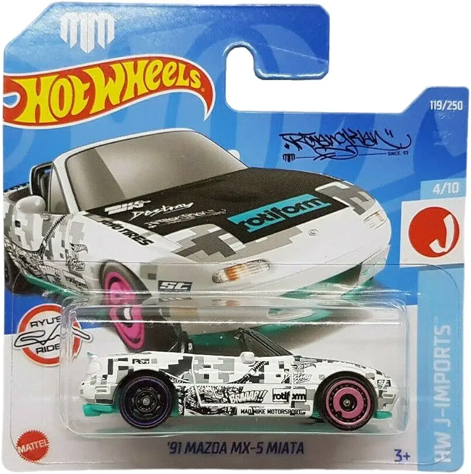 Hot Wheels - '91 Mazda MX-5 Miata - HW J-imports 4/10 - HCV77 - Short Card - Ryus Rides - Rotiform - Mattel 2022 tweedehands  