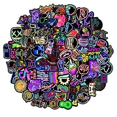 100pcs neon stickers for sale  Delivered anywhere in UK