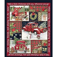 Christmas fabric red for sale  Delivered anywhere in USA 