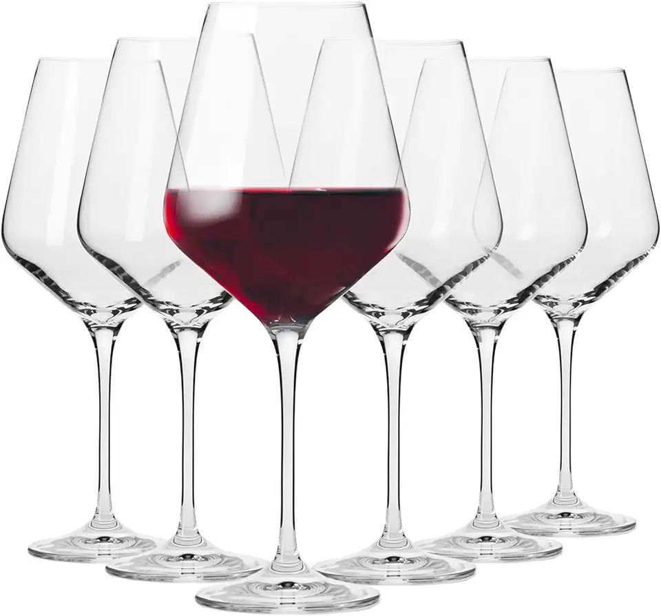 Gebruikt, KROSNO Rode Wijnglazen | Set van 6 | 490 ML | Avant-Garde Collectie | Kristalglas | Perfect voor Thuis, Restaurants en Feesten | Vaatwasser Veilig tweedehands  