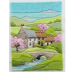 Used, Derwentwater Designs Cottages Spring Long Stitch Kit for sale  Delivered anywhere in UK