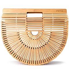 Vintga Bamboo Bags for Women Summer Straw Bags Wooden, used for sale  Delivered anywhere in USA 
