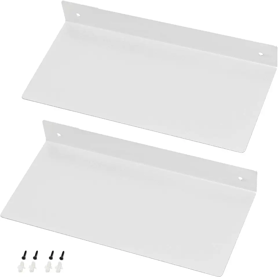 30 cm witte metalen drijvende planken voor muur, industriële moderne wandgemonteerde conerplanken voor badkamer, zware ijzeren planken voor display colletctions tweedehands  
